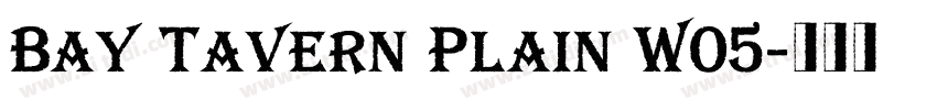Bay Tavern Plain W05字体转换